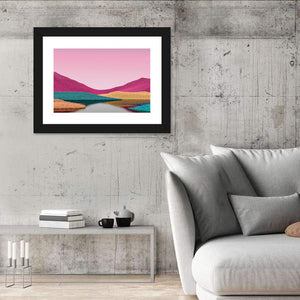 Surreal Colored Mountains Wall Art