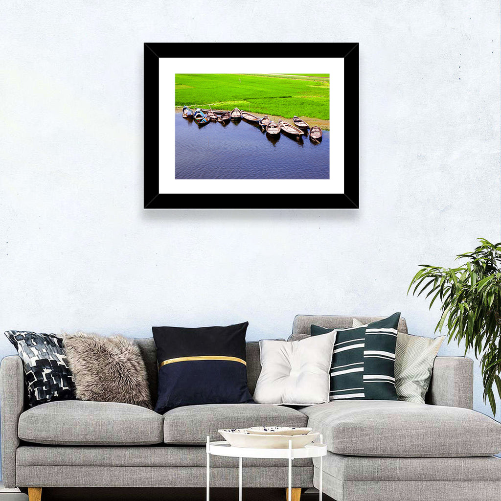 Boats at the Shoreline Wall Art
