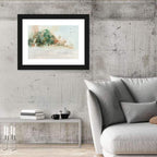 Winter Forest Watercolor Landscape Wall Art
