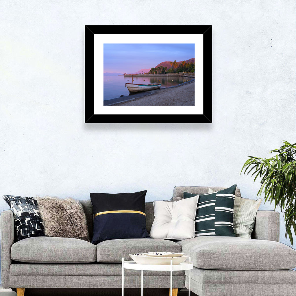 Lake Chapala Shoreline at Dusk Wall Art
