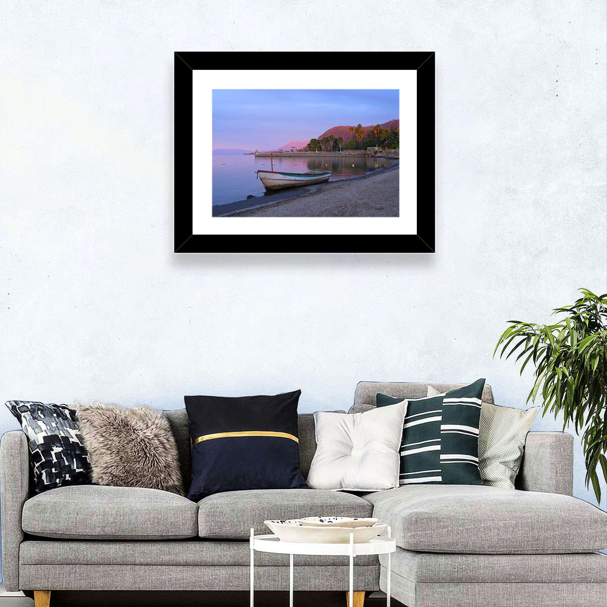 Lake Chapala Shoreline at Dusk Wall Art