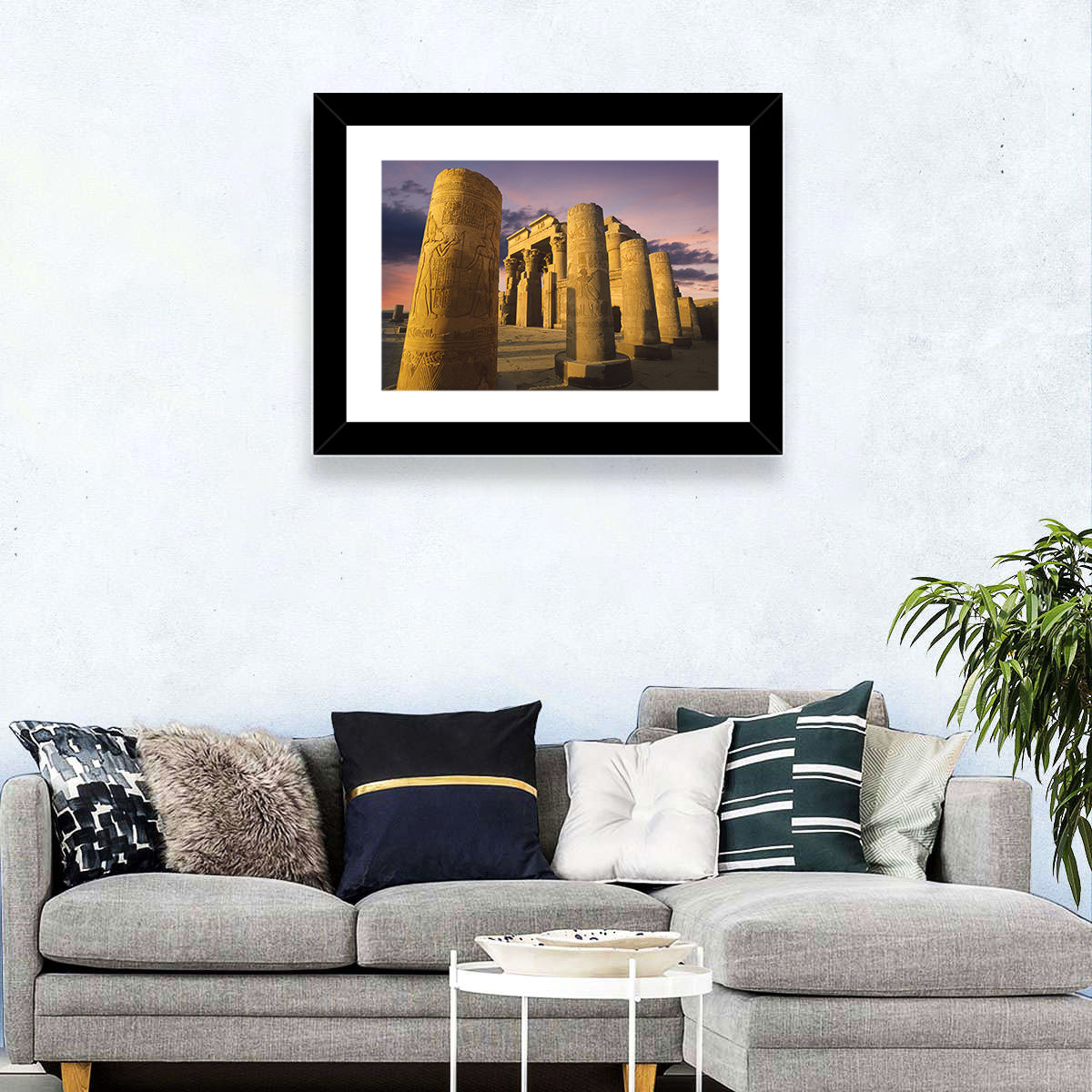 Kom Ombo Temple Pillars at Sunset Wall Art