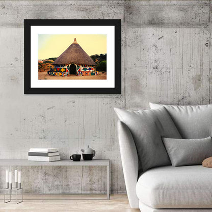 Ndbele Tribe Hut Wall Art