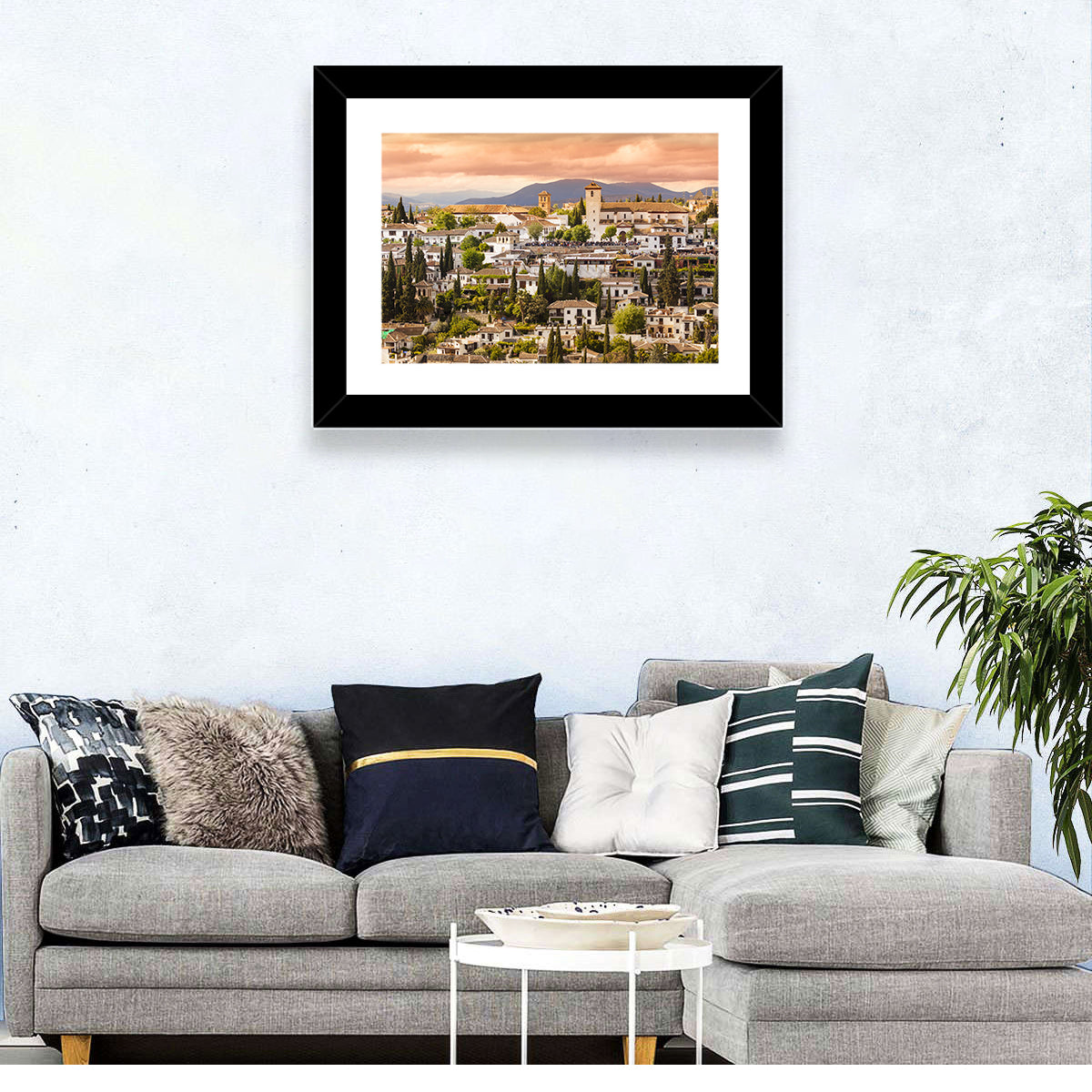 Granada Albaicín Sunset Cityscape Wall Art