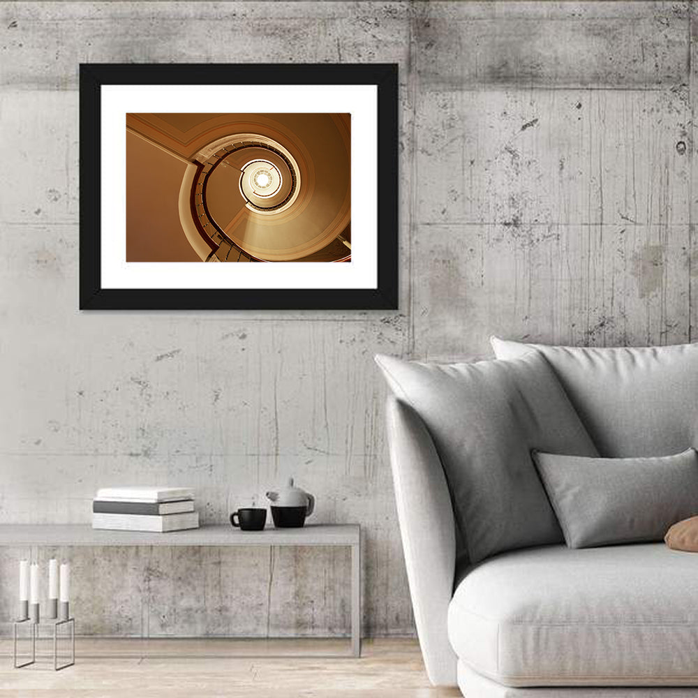 Worms-eye Spiral Staircase Wall Art