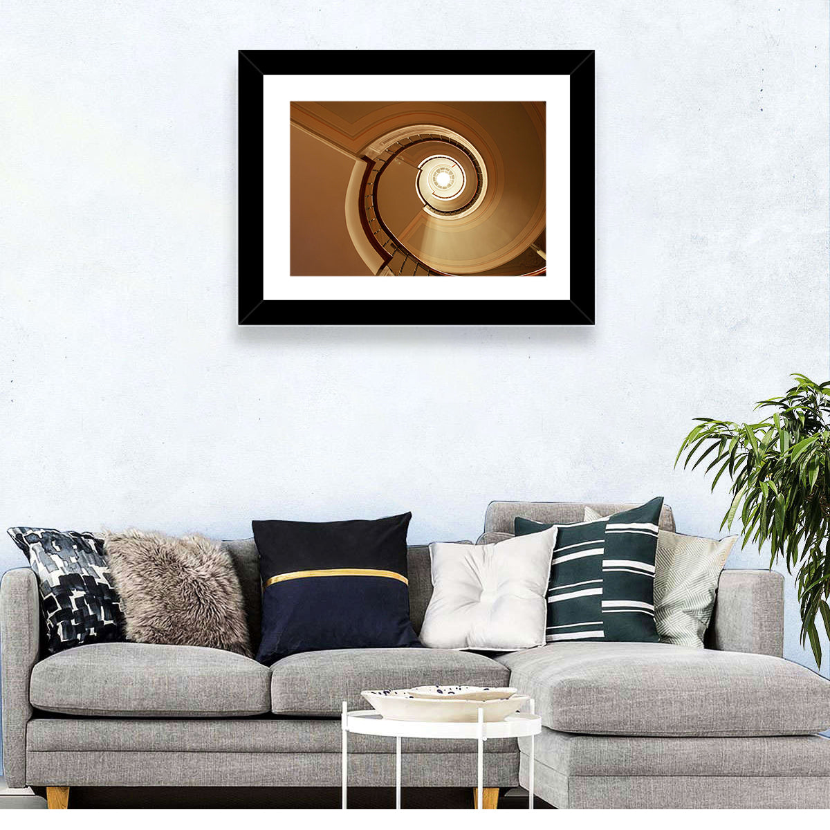 Worms-eye Spiral Staircase Wall Art