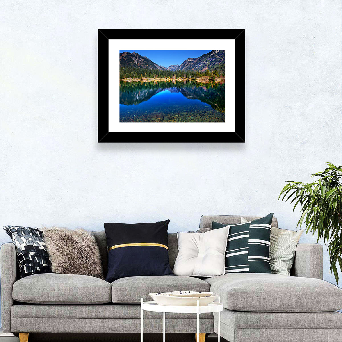 Gold Lake Reflection Wall Art