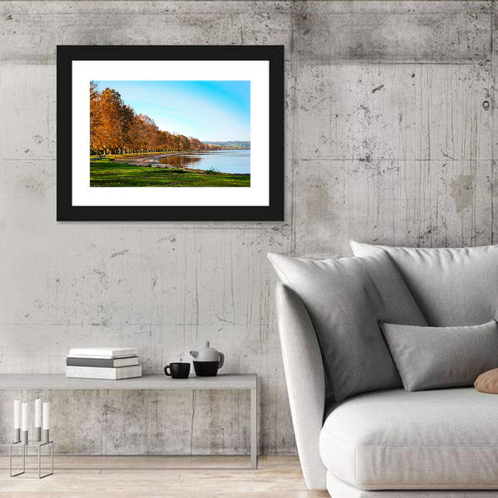 Lake Bolsena Autumn Shoreline Wall Art