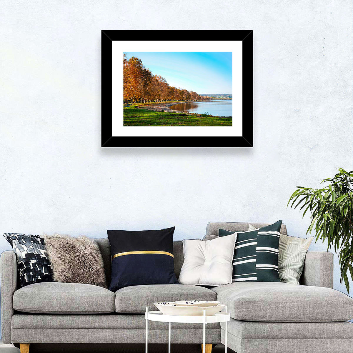 Lake Bolsena Autumn Shoreline Wall Art