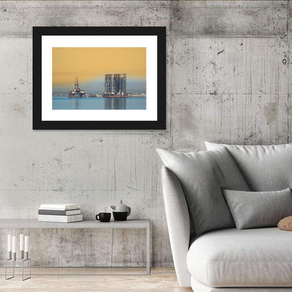 Baku Oil Rigs at Dusk Wall Art