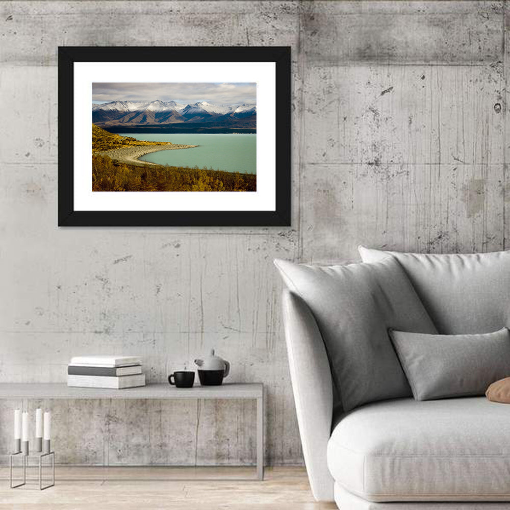 Lake Pukaki Autumn Shoreline Wall Art