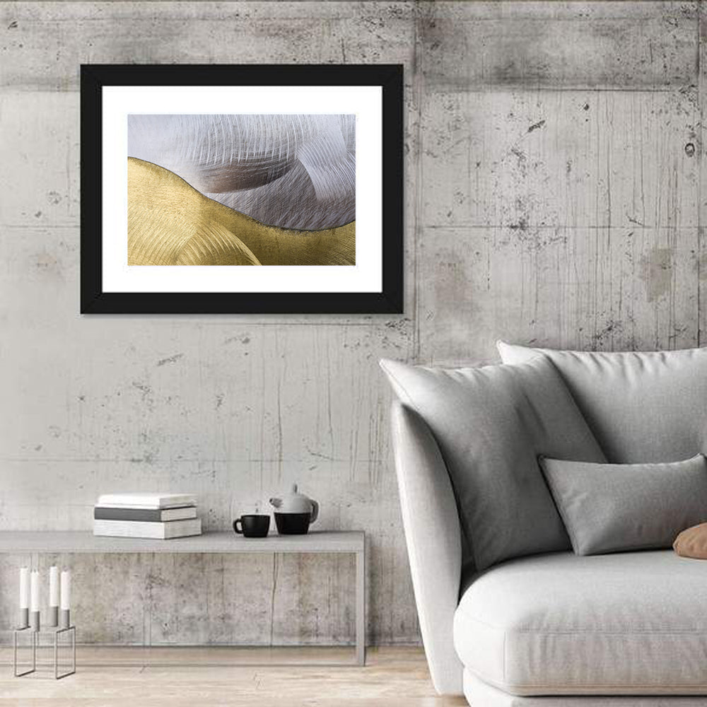 Thin Line Metallic Abstract Wall Art