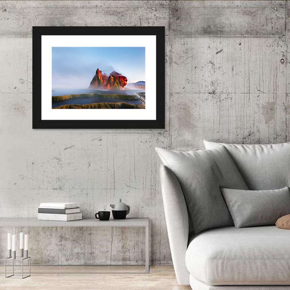 Fly Geyser Nevada Wall Art in a room, landscape
