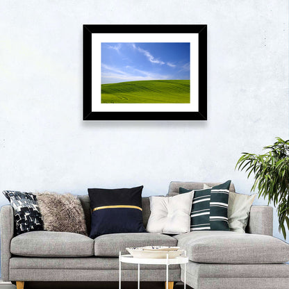 Rolling Green Hill with Blue Sky Wall Art