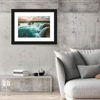 Goðafoss Waterfall at Golden Hour Wall Art