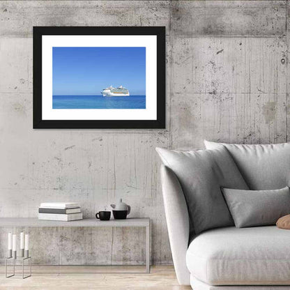 Cruise Ship in Open Sea Wall Art