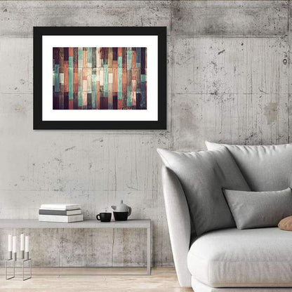 Sound Waves Wood Planks Wall Art