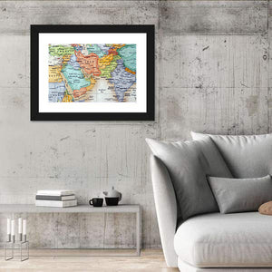 Middle East Map Wall Art