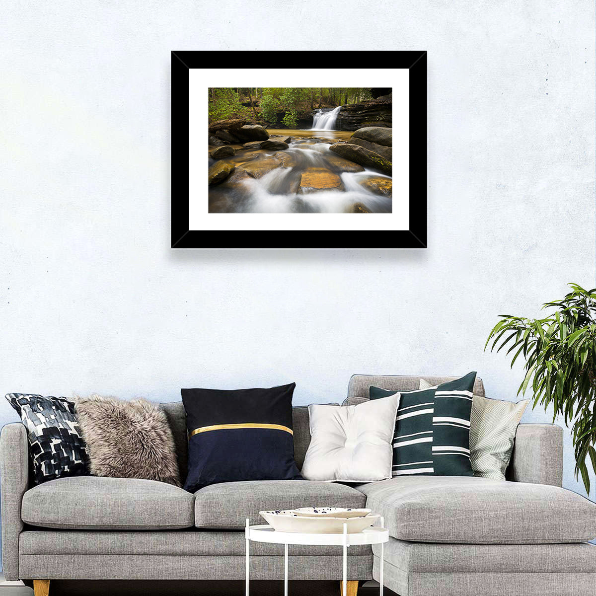 South Carolina Forest Waterfall Wall Art