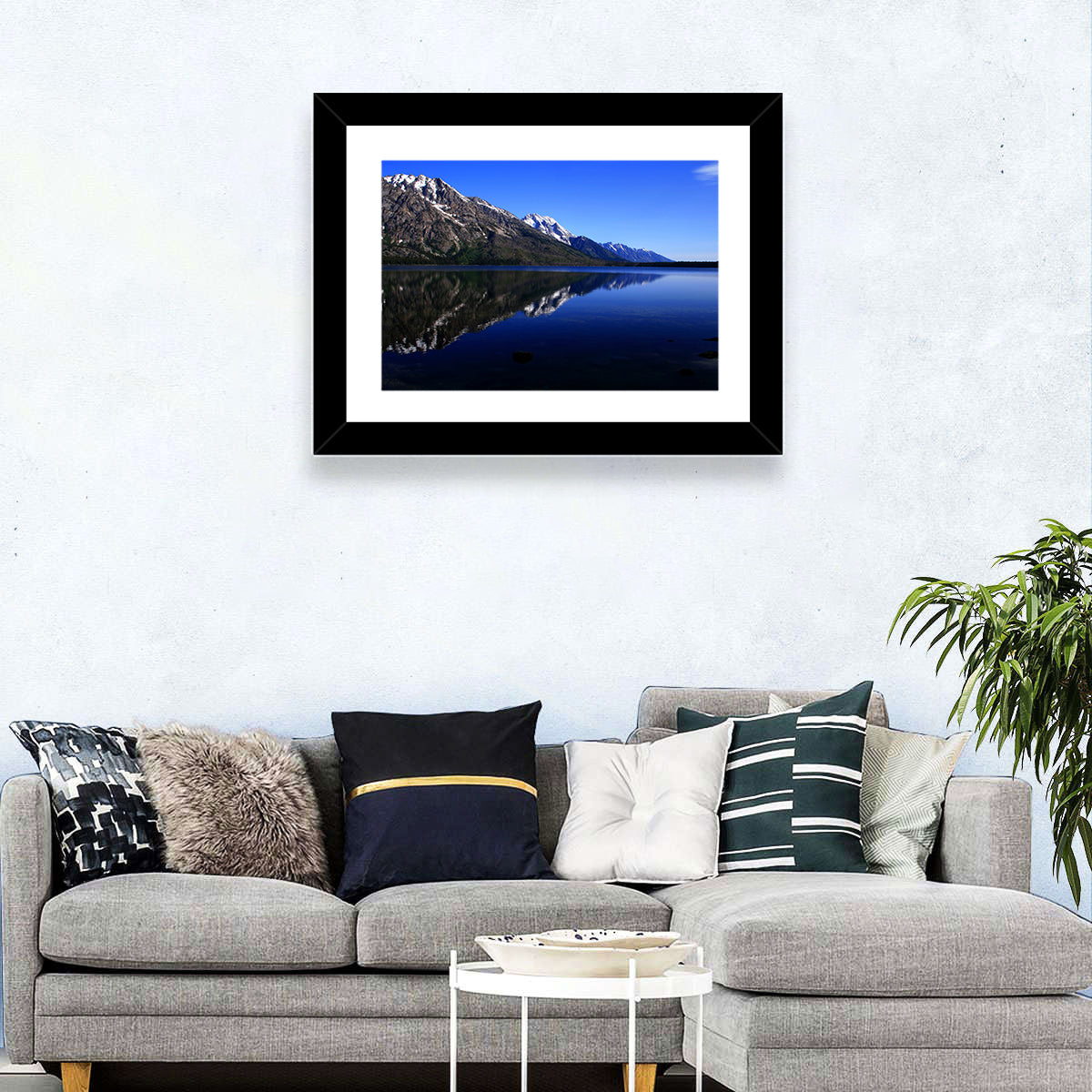 Jenny Lake Wall Art in a room, landscape