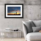 Sunset Golfer Silhouette Wall Art