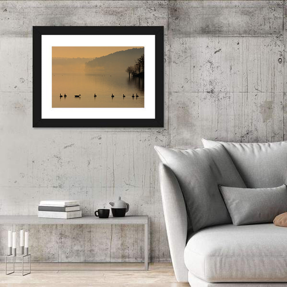 Lake Degray Geese Silhouette Wall Art