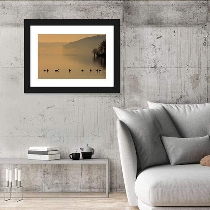 Lake Degray Geese Silhouette Wall Art