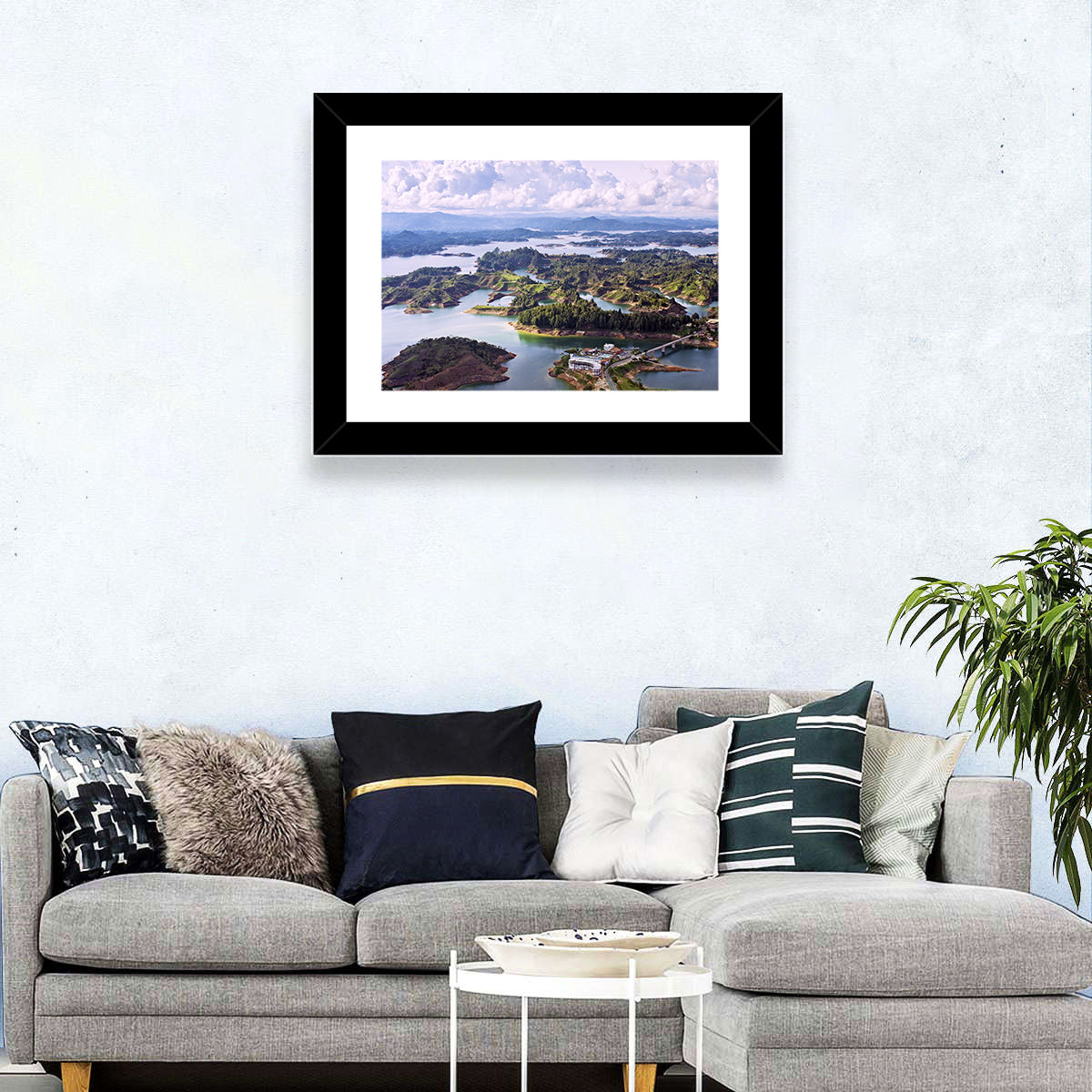 Guatapé Reservoir Aerial View Wall Art