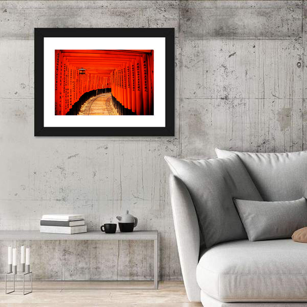 Fushimi Inari Torii Path, Kyoto Wall Art in a room, landscape