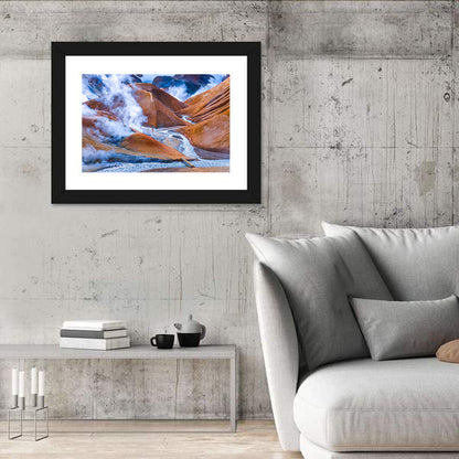 Geothermal Valley with Footbridge Wall Art