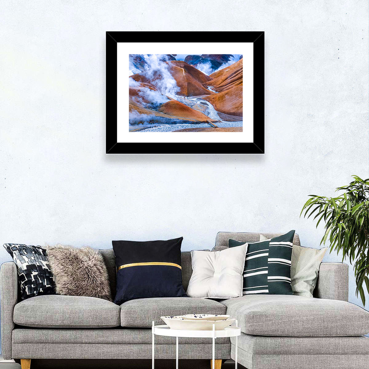 Geothermal Valley with Footbridge Wall Art
