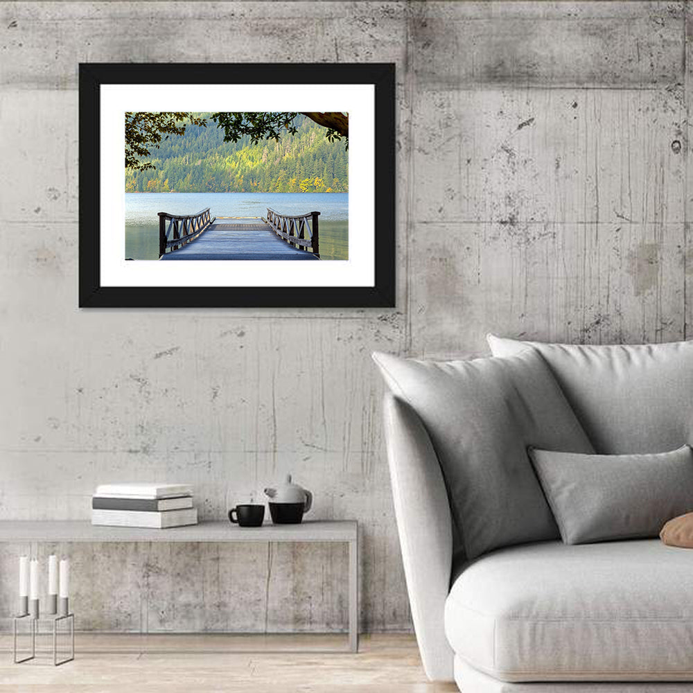 Lake Crescent Dock Perspective Wall Art
