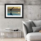 Bald Eagle Sunset Reflection Wall Art
