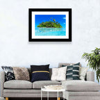 Tropical Island Lagoon Split-level Seascape Wall Art