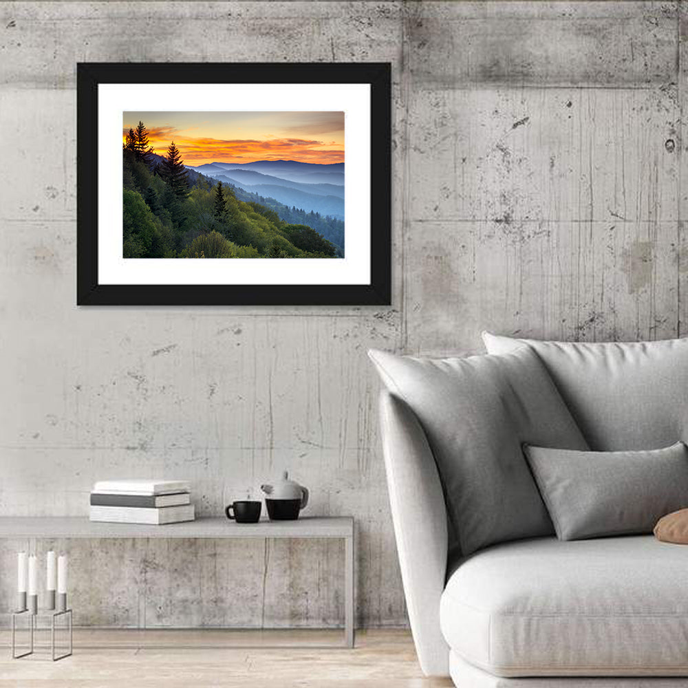 Great Smoky Mountains Sunset Wall Art