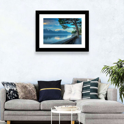 Lake Geneva View from Montreux Wall Art