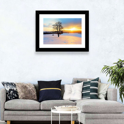 Snowy Winter Sunrise Wall Art