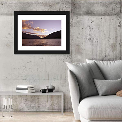 Purple Sunset Over Lake Crescent Wall Art