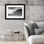 Surfer Riding a Large Wave Wall Art