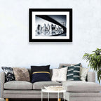 Brooklyn Bridge Low Angle Skyline Reflection Wall Art