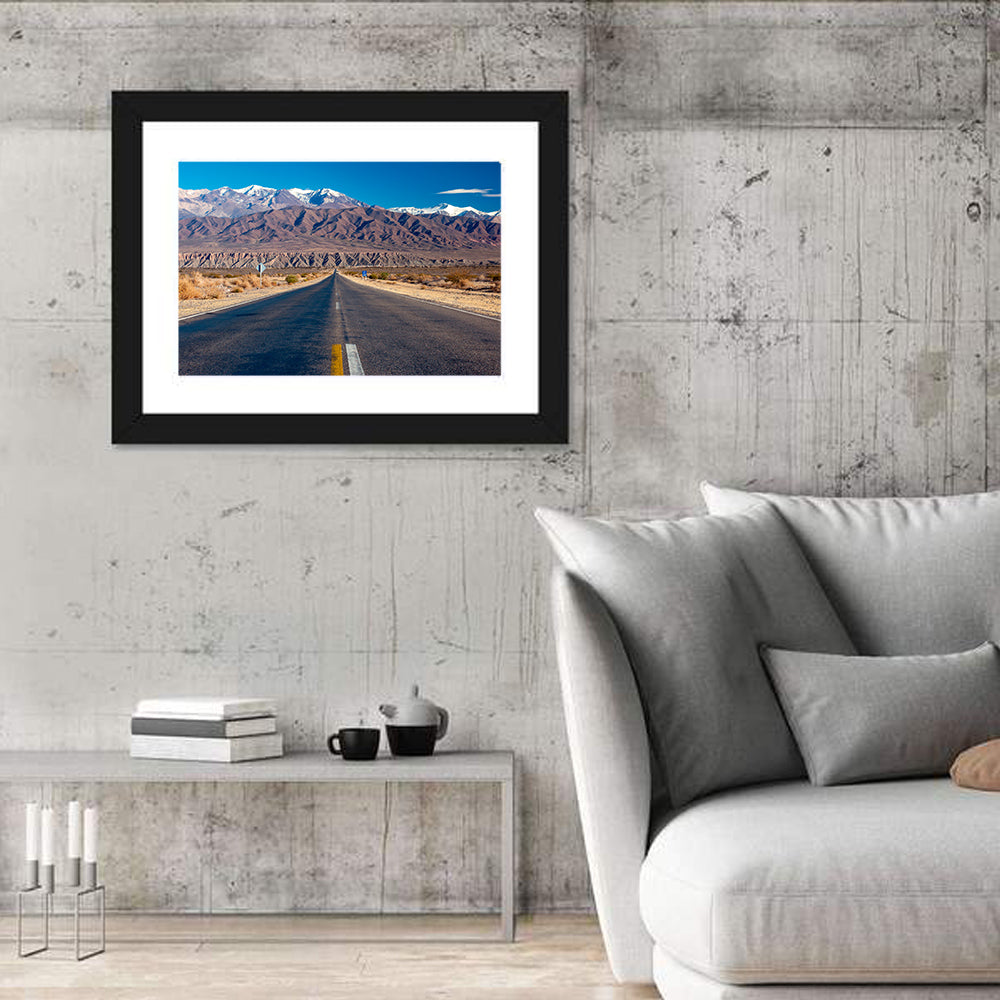 Northern Argentina Desert Road Wall Art in a room, landscape