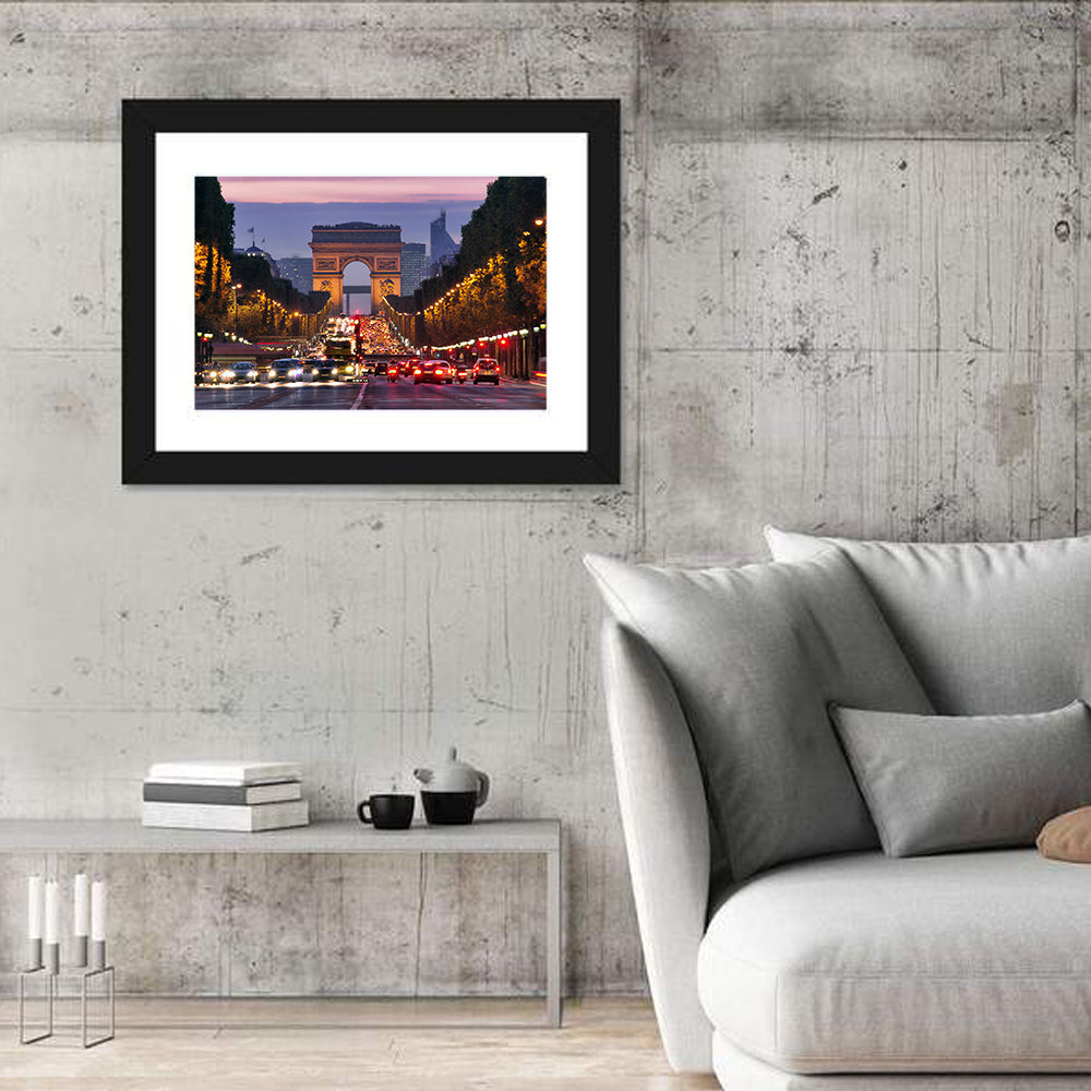 Arc De Triomphe at Twilight Wall Art