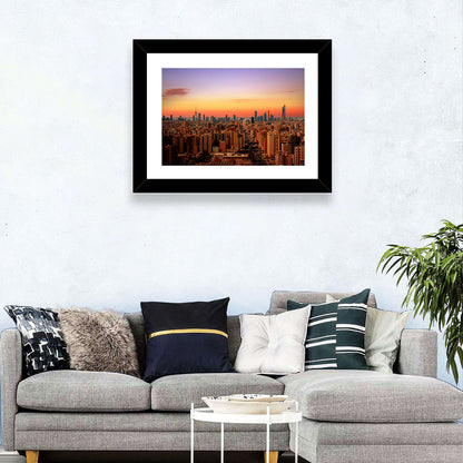 Kuwait City Skyline at Dusk Wall Art