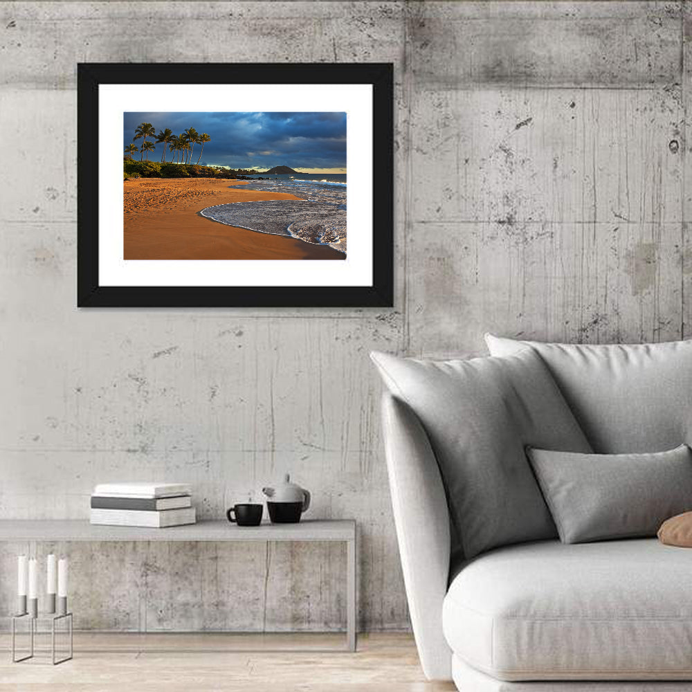 Poolenalena Beach Sunset Wall Art in a room, landscape