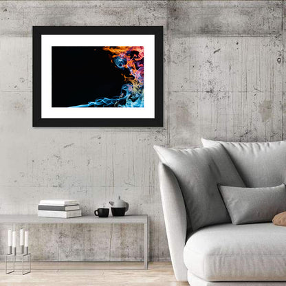 Glowing Flame Abstract Wall Art