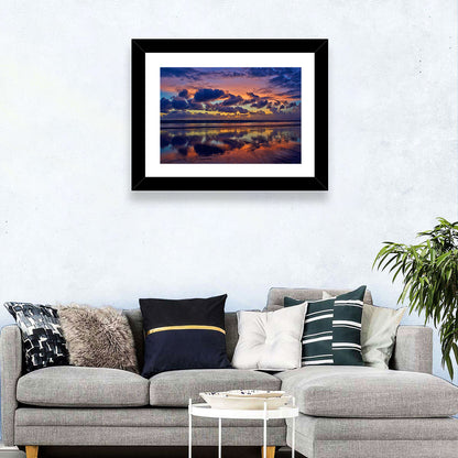 Dusk Beach Reflections Wall Art
