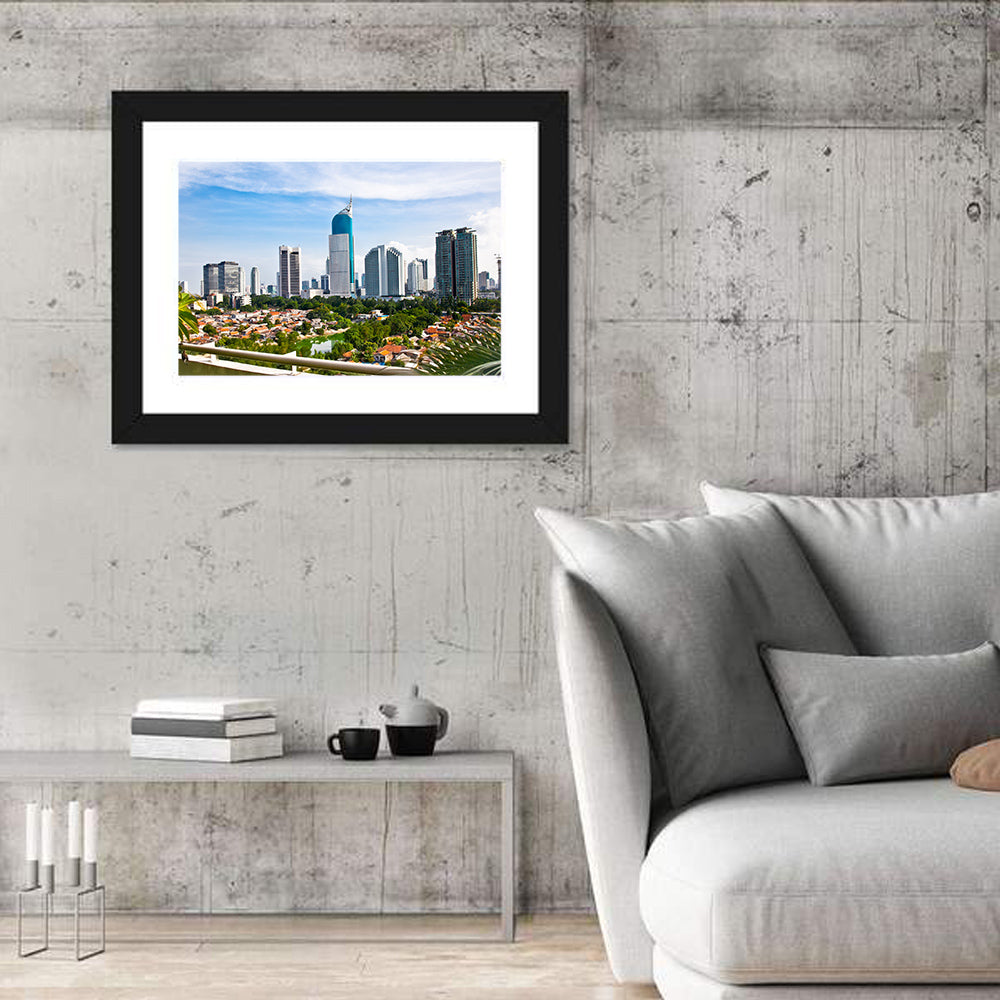 Jakarta Skyline with Wisma 46 Wall Art