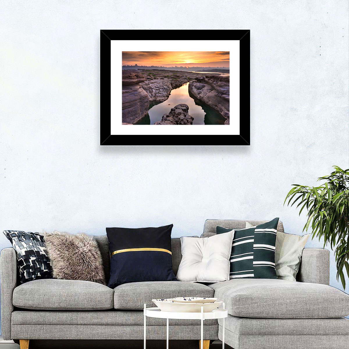 Sam Phan Bok Sunrise River Canyon Wall Art