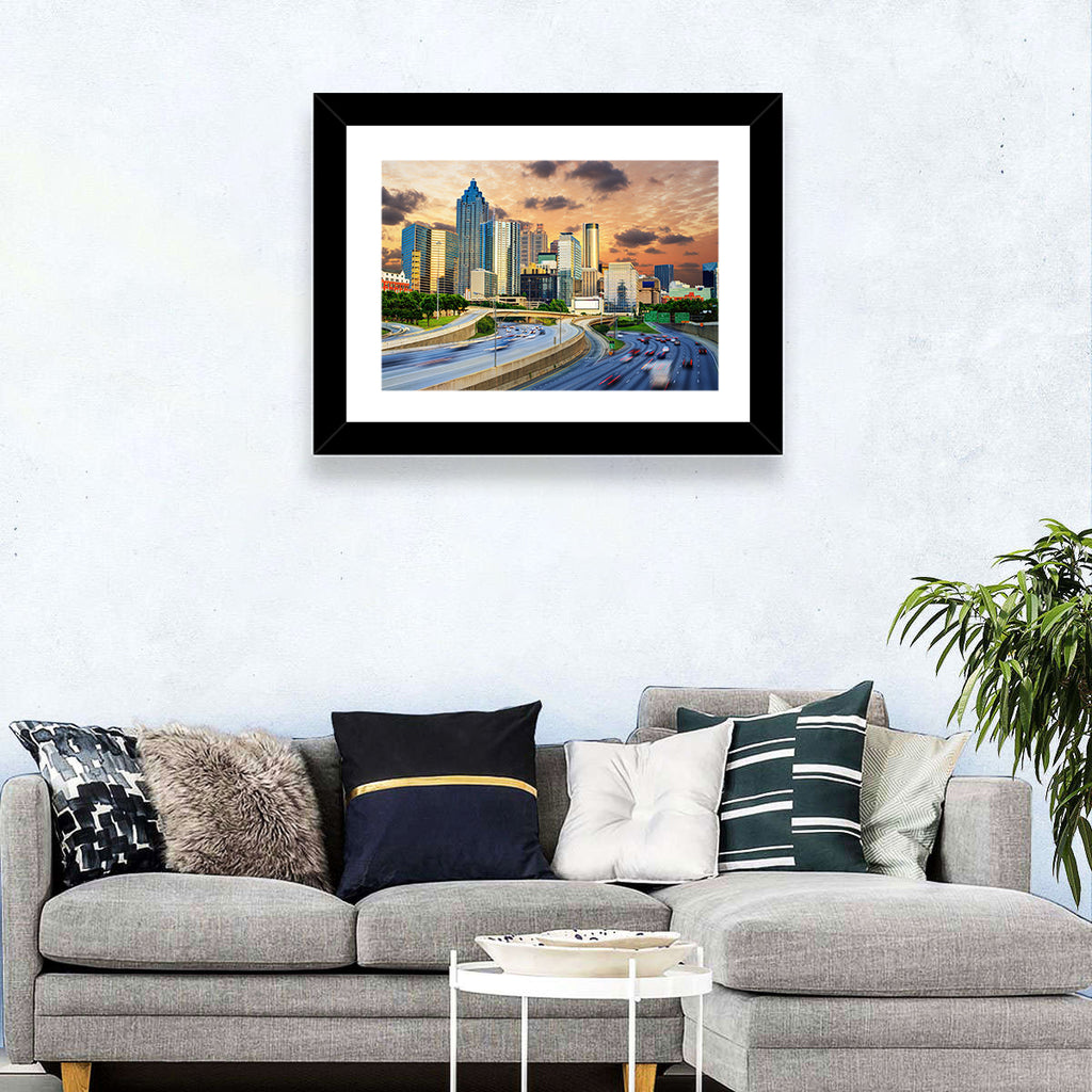 Atlanta Downtown Skyline Wall Art