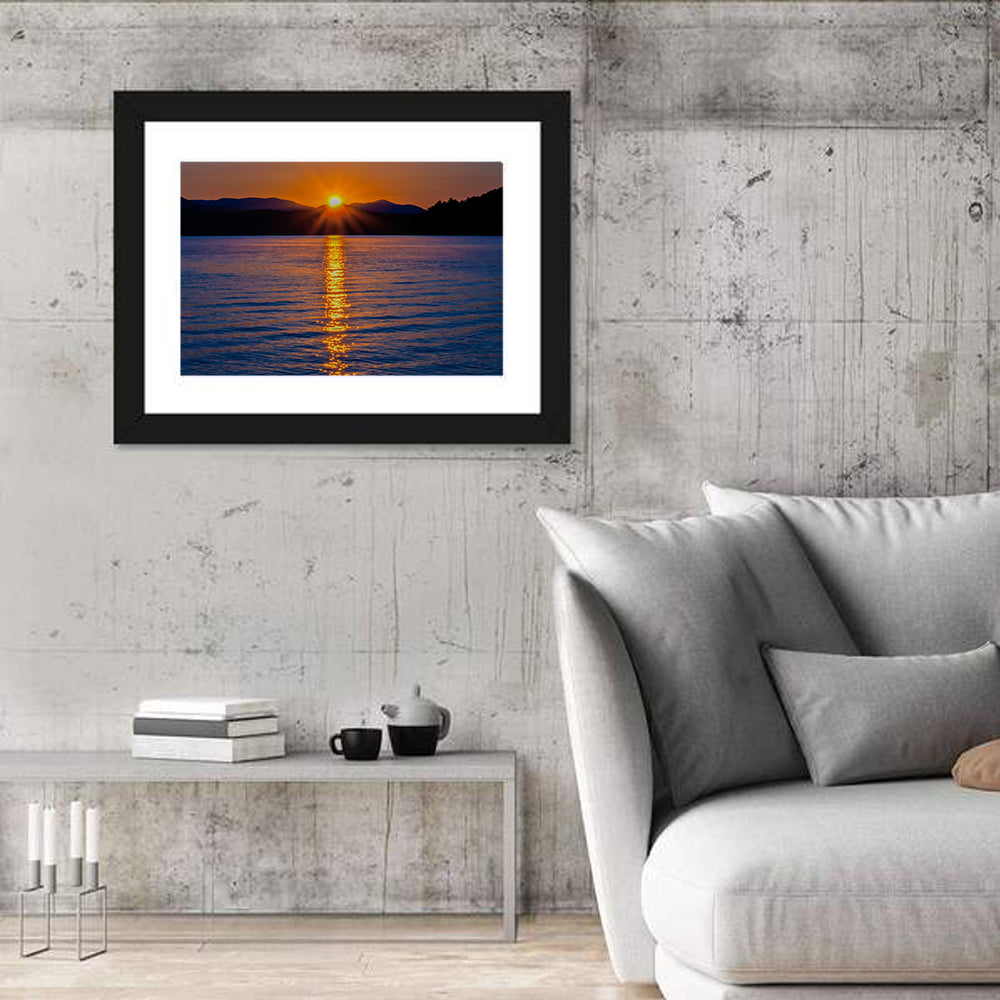 Lake Jocassee Golden Sunrise Wall Art